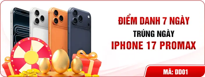 Điểm danh 7 ngày trúng ngay Iphon 17 promax