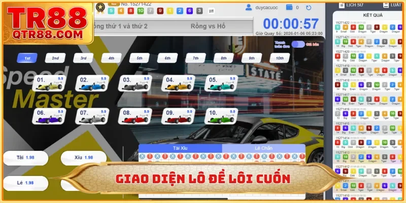 Giao diện lô đề lôi cuốn